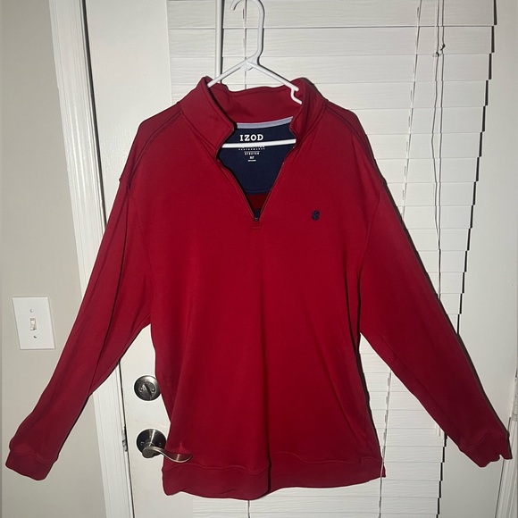 XLT NWOT IZOD Red Advantage Performance Pullover Quarter-Zip Sweater - Picture 2 of 10